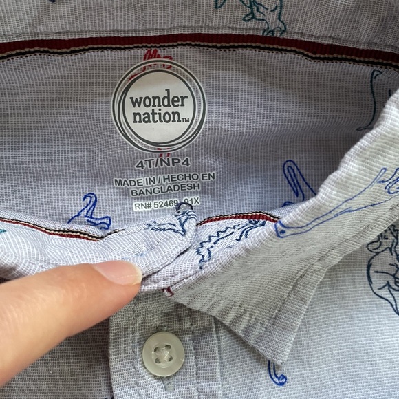 Dinosaur button down dress shirt - Picture 3 of 4